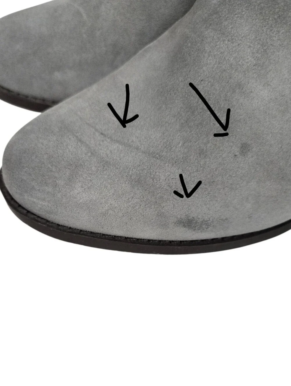 Vionic Grey Suede-Style Ankle Bootie with Croc-Embossed Heel